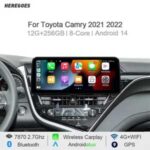 12" Android 14 CarPlay GPS Stereo for Toyota Camry 2021–2022
