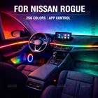 22-in-1 USB RGB car interior LED strip kit with music sync and app control for Nissan Rogue