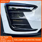 Front Bumper Fog Lamp Wind Knife Spoiler for Tesla Model Y Juniper 2025–2026