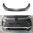 Glossy black or carbon fibre look front bumper lip diffuser spoiler for Volkswagen Tiguan R‑Line 2024–2025