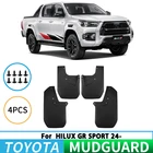 Toyota Hilux GR Sport 2024-2025 Front and Rear Mud Flaps Splash Guards