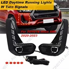 Toyota Hilux Revo 2020-2023 LED Daytime Running Lights with Sequential Yellow Turn Signals