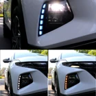 Hyundai Tucson NX4 2021–2023 ABS LED DRL lights, yellow, white, blue daytime running lamp set