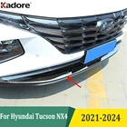 Hyundai Tucson NX4 2021–2024 front bumper guard strip, stainless steel lower trim