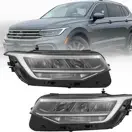 LED headlight assemblies with high/low beam and DRL for VW Tiguan 2022–2024 S and SE non-AFS models