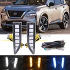 Nissan X-Trail Rogue T33 LED daytime running lights with sequential turn signal Mustang style 2021–2023