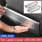 Toyota Land Cruiser 200/300 stainless steel seat back kickplate anti-scratch protection