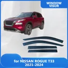 Window visors rain guards acrylic door vent shades for Nissan X-Trail or Rogue T33 2021–2024