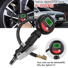 High-precision LCD digital tyre pressure gauge black