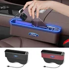 Subaru seat gap storage box with ambient light and dual USB