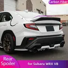 Black Carbon fiber rear trunk spoiler for Subaru WRX VB sedan wagon