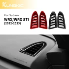 Carbon fiber dashboard air vent frame sticker for Subaru WRX WRX STI 2022-2024