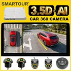 Universal 360 degree bird view car camera system with four HD cameras