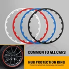 Universal car wheel rim edge protector ring strip ABS plastic
