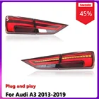 LED tail light upgrade set fitted to 2013 to 2020 Audi A3 sedan rear