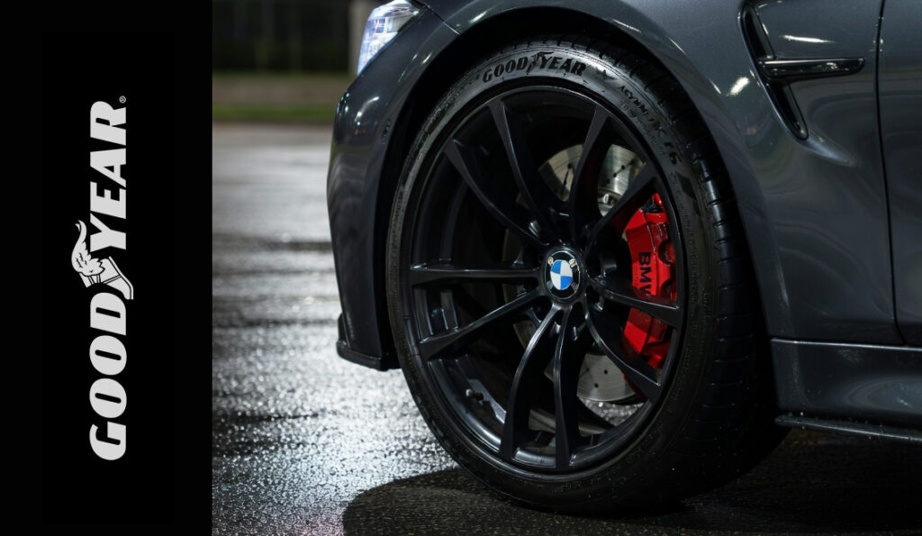 Goodyear Eagle F1 Asymmetric fitted onto a BMW sedan