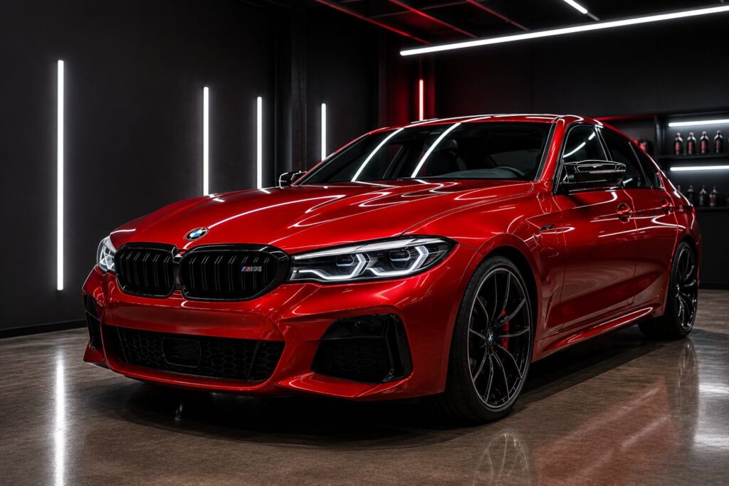 Ceramic coating red car