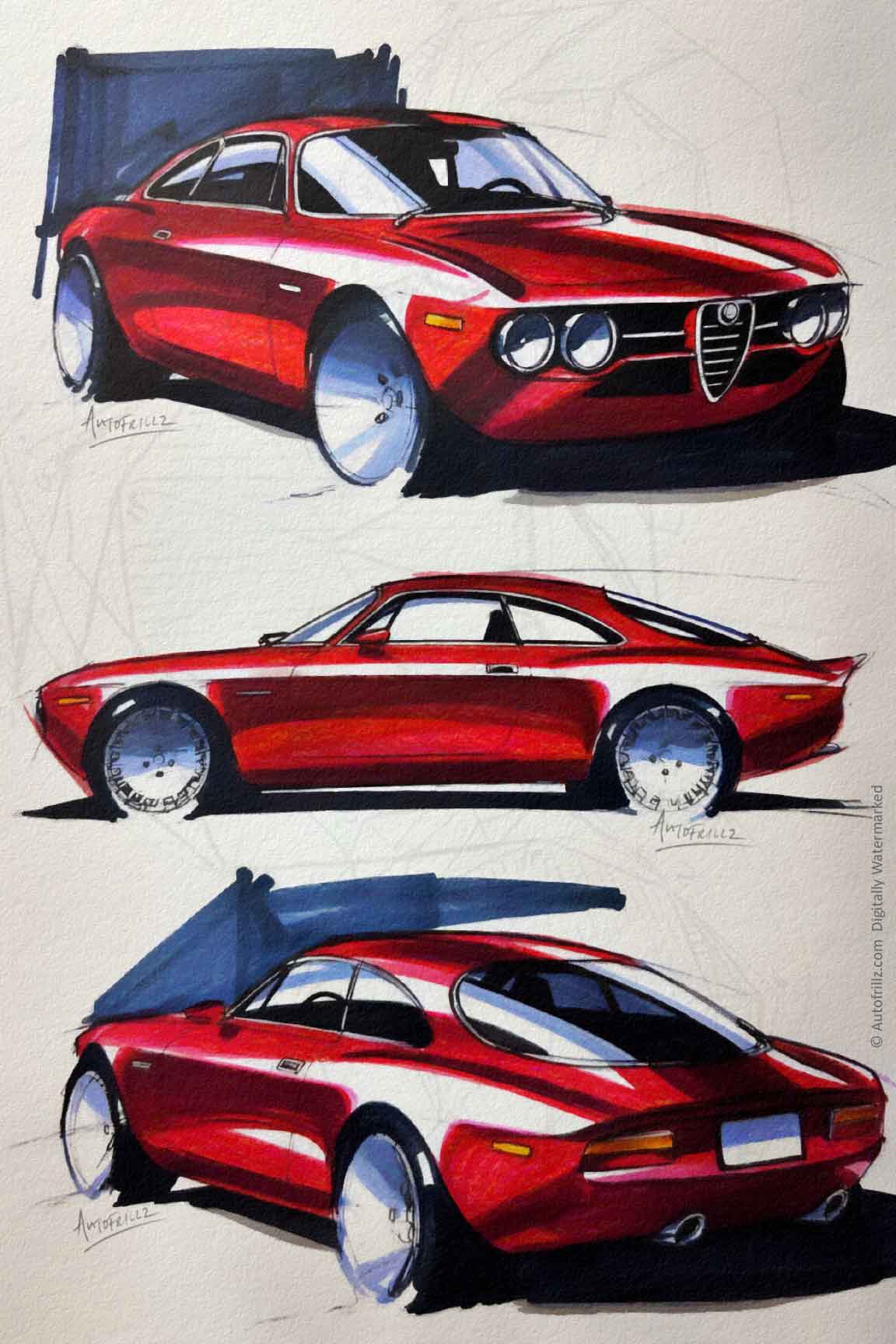 Alfa Romeo 1750 GTV RHD Red 1:18